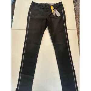 Jennifer Lopez Women's Black Mid-rise Embellished Studded Skinny Jeans Sz 8 NWT